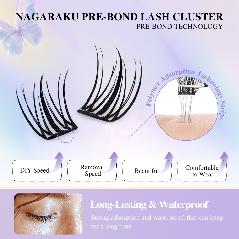 NAGARAKU  Air Series Pre-bond DIY Cluster Lashes