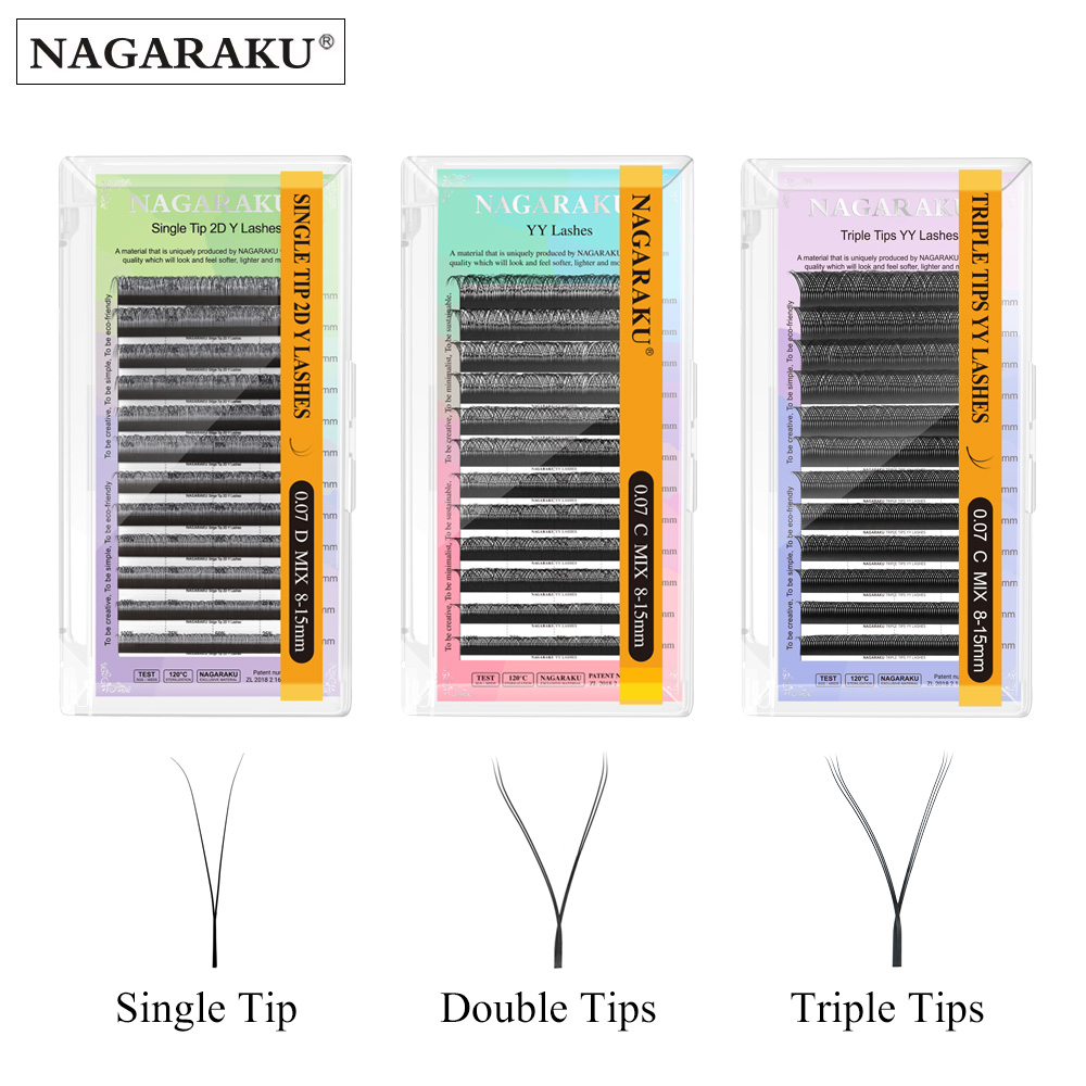 NAGARAKU 2D Y YY YYY Eyelash Extension
