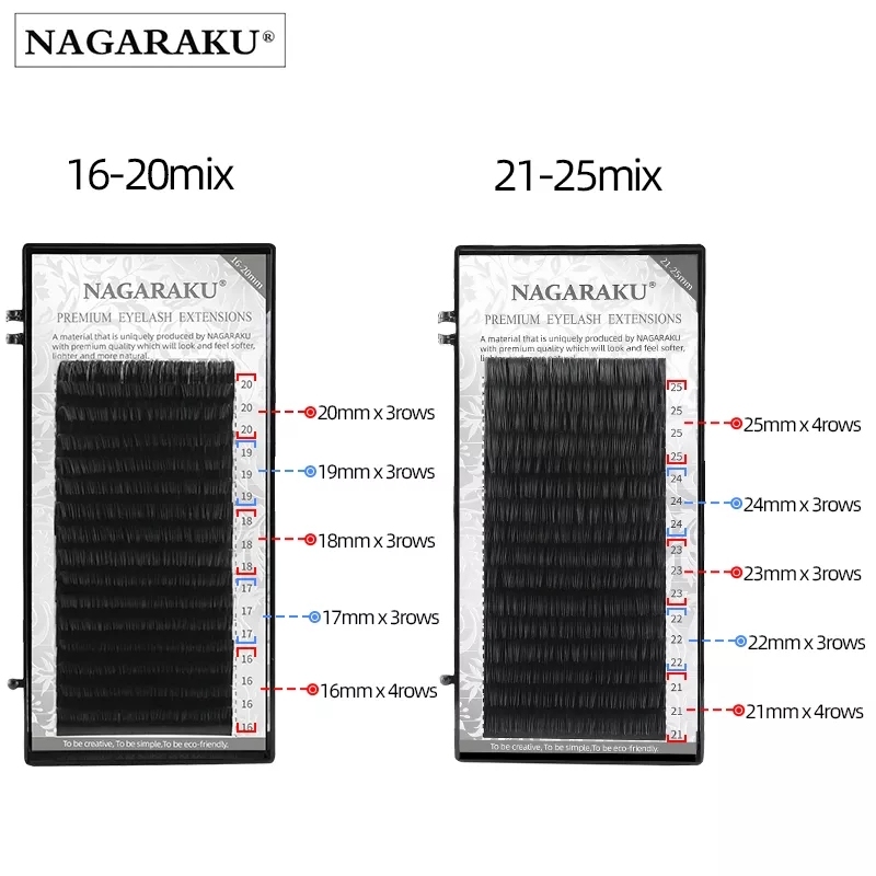 NAGARAKU First Generation Material Classic Mix Eyelash Extension(Old Packaging)