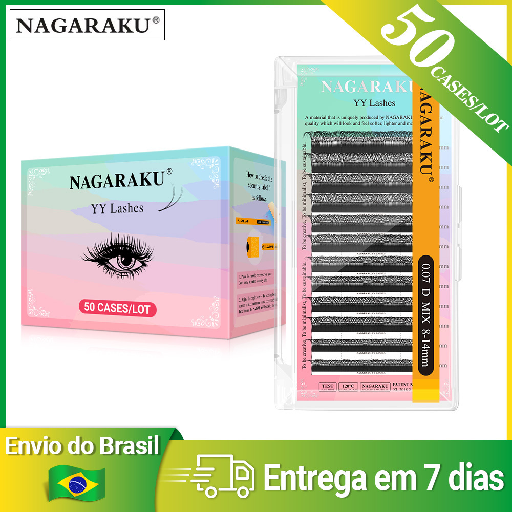 NAGARAKU Fast Shipping 50 Trays YY Eyelash Extension Ship From Brazil
