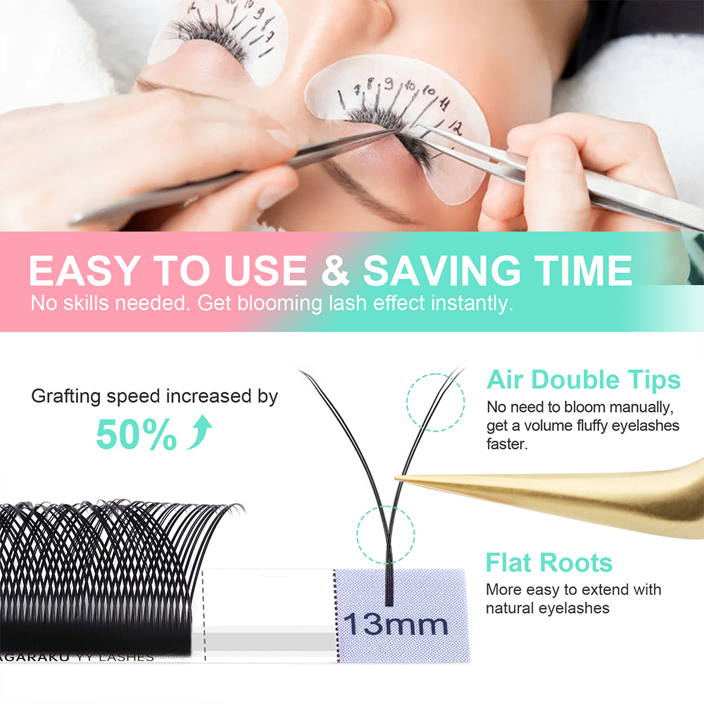 NAGARAKU Fast Shipping 50 Trays YY Eyelash Extension Ship From Brazil