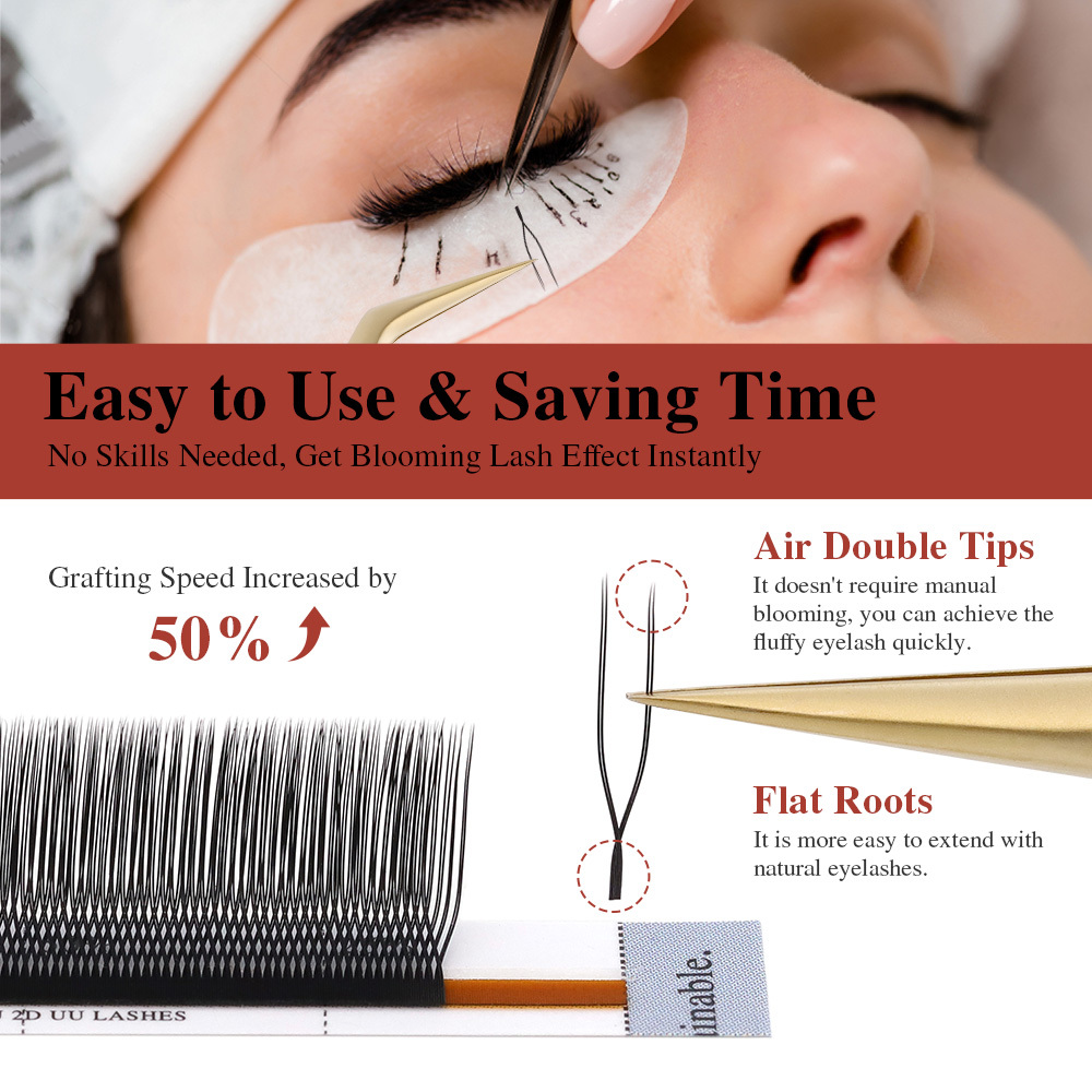 NAGARAKU U-Shaped 2D UU Eyelash Extension