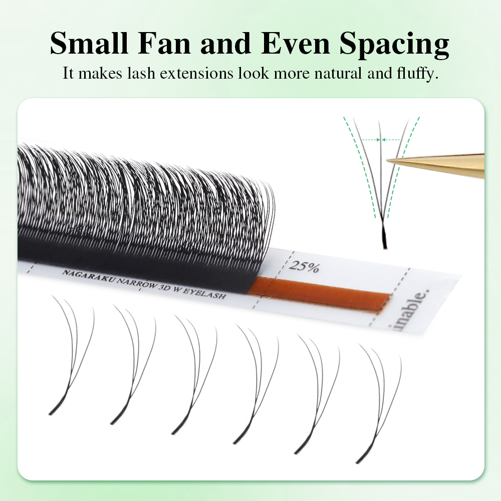 NAGARAKU Narrow 3D W Eyelash Extension