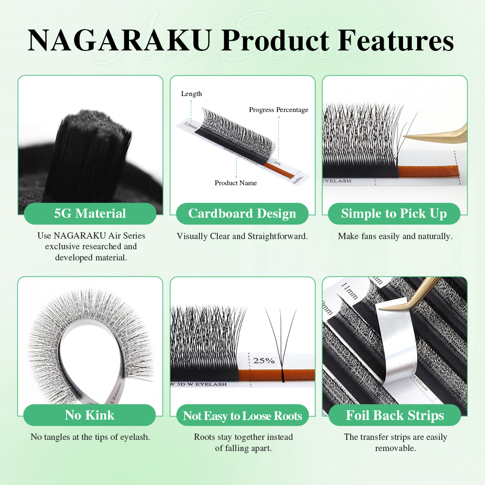 NAGARAKU Narrow 3D W Eyelash Extension