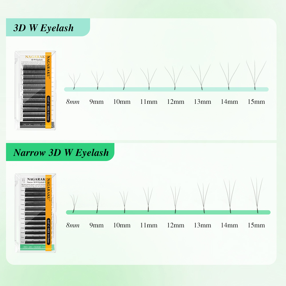 NAGARAKU Narrow 3D W Eyelash Extension