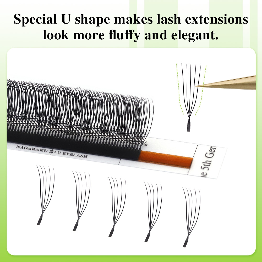 NAGARAKU 3D 4D 5D U Shaped Eyelash Extension