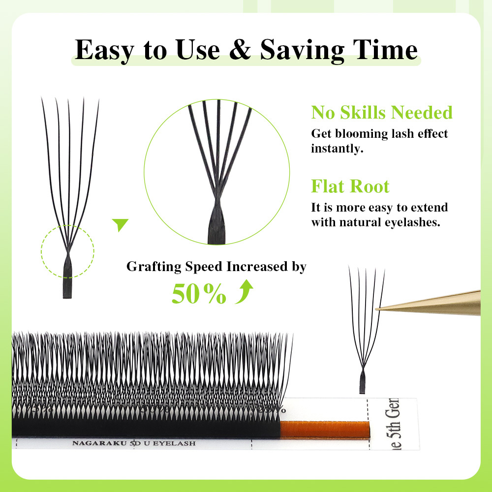 NAGARAKU 3D 4D 5D U Shaped Eyelash Extension