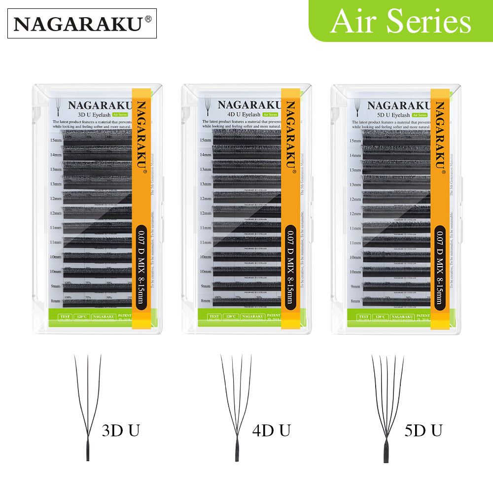 NAGARAKU 3D 4D 5D U Shaped Eyelash Extension
