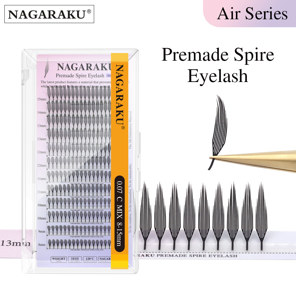 NAGARAKU Fast Shipping 5 Cases Premade Spire Eyelash