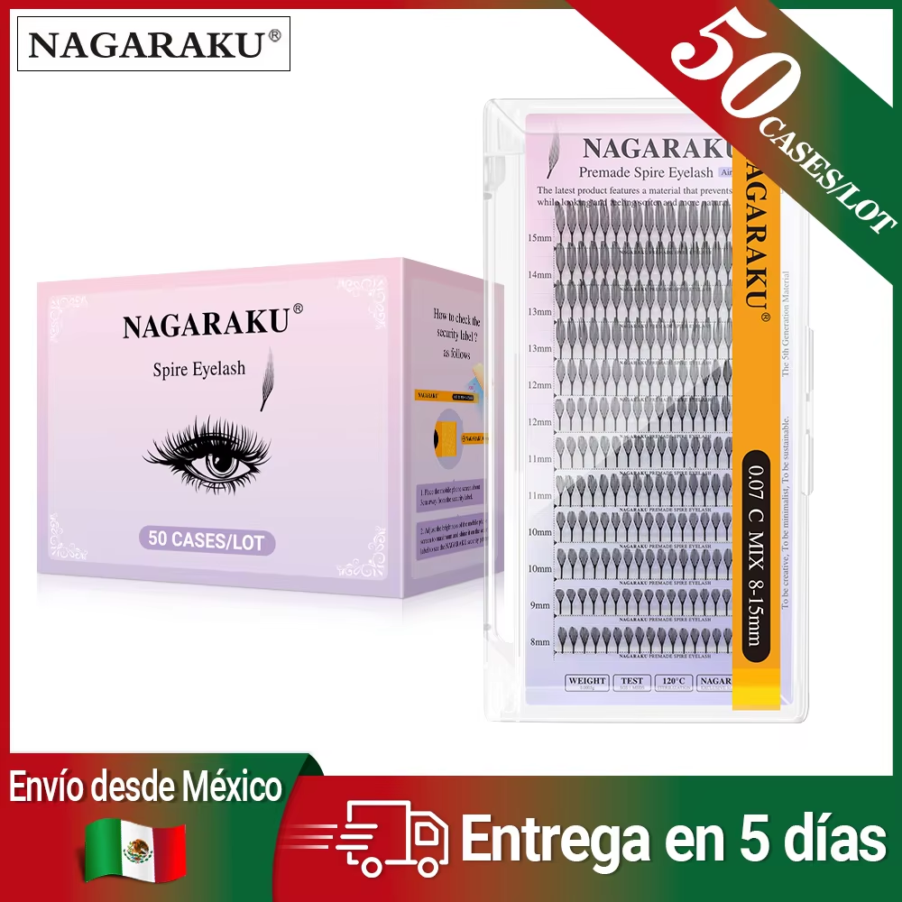 NAGARAKU Fast Mexico Shipping 50 Cases Lot Premade Spire Eyelash