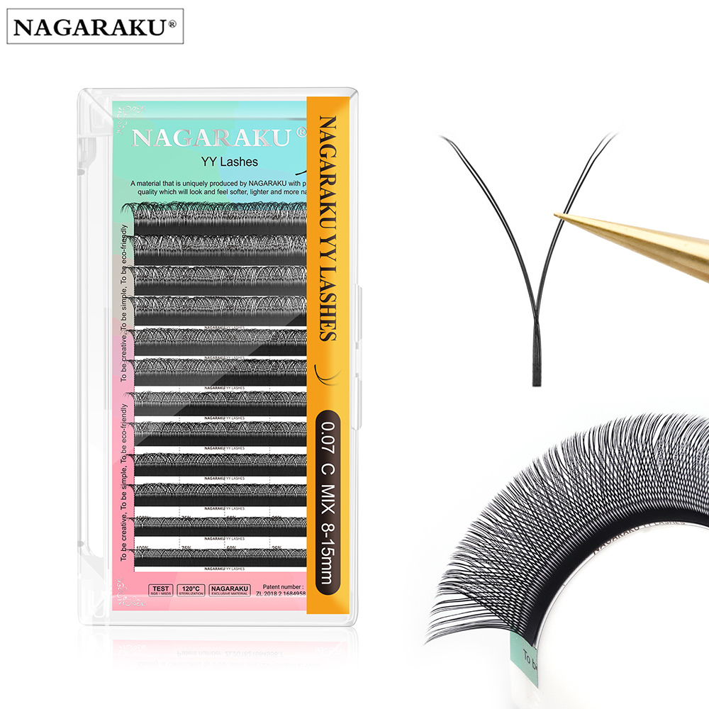 NAGARAKU Fast Shipping 50 Trays YY Eyelash Extension Ship From Brazil