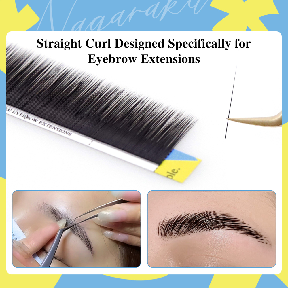 NAGARAKU Eyebrow Extensions Straight Fiber