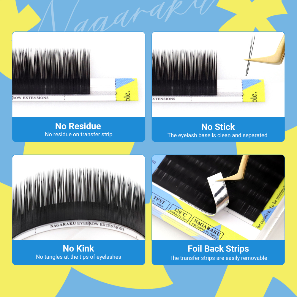 NAGARAKU Eyebrow Extensions Straight Fiber