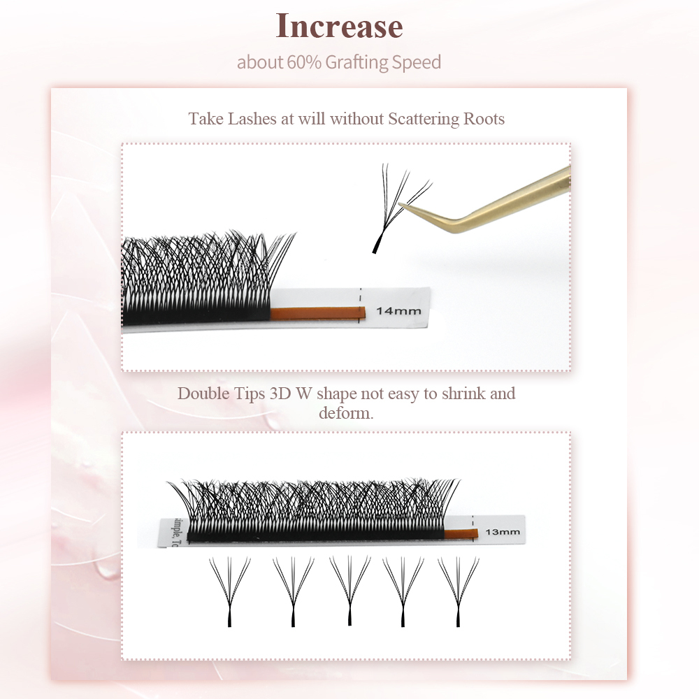 NAGARAKU 3D/4D/5D/6D W Shape Eyelash Extension Super Soft Natural Dense Lashes