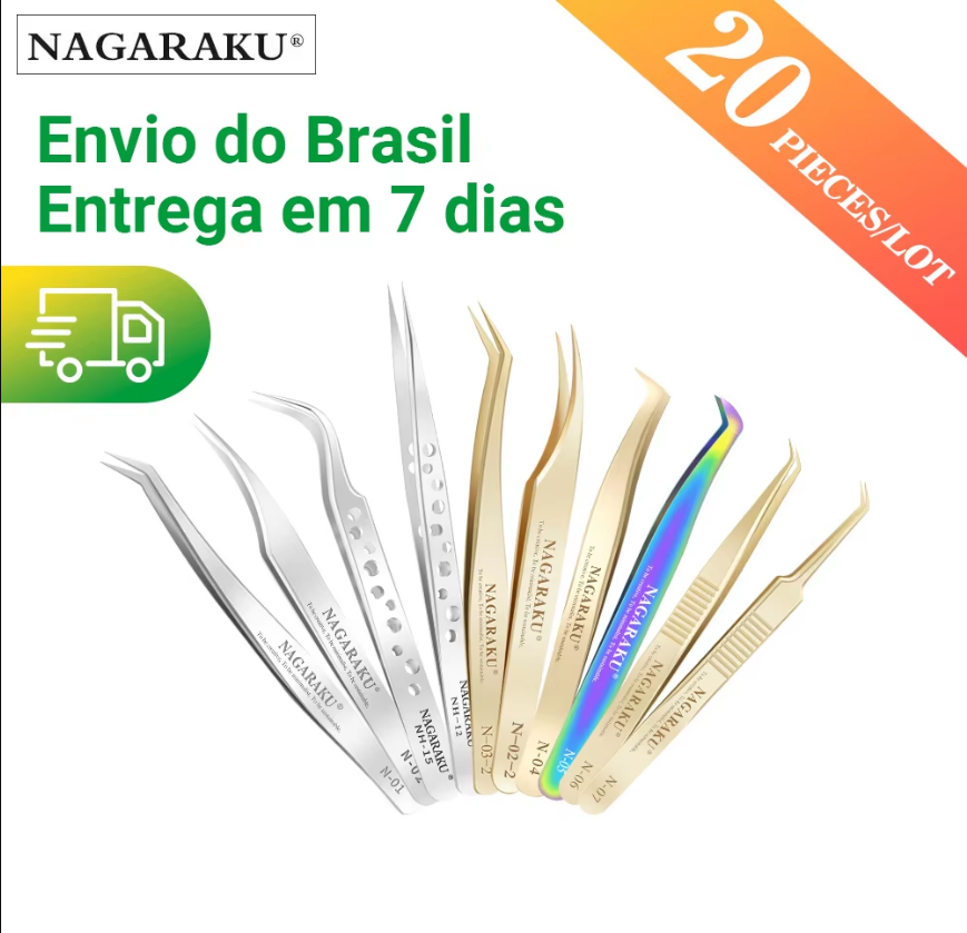 NAGARAKU Fast Shipping 20 Pieces Lot Tweezers