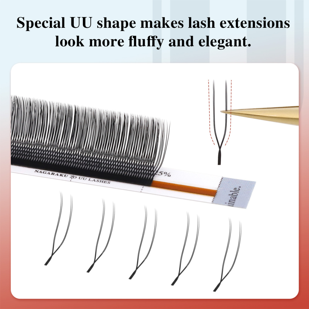 NAGARAKU 2D YY UU Eyelash Extension 54 Lines Big Capacity