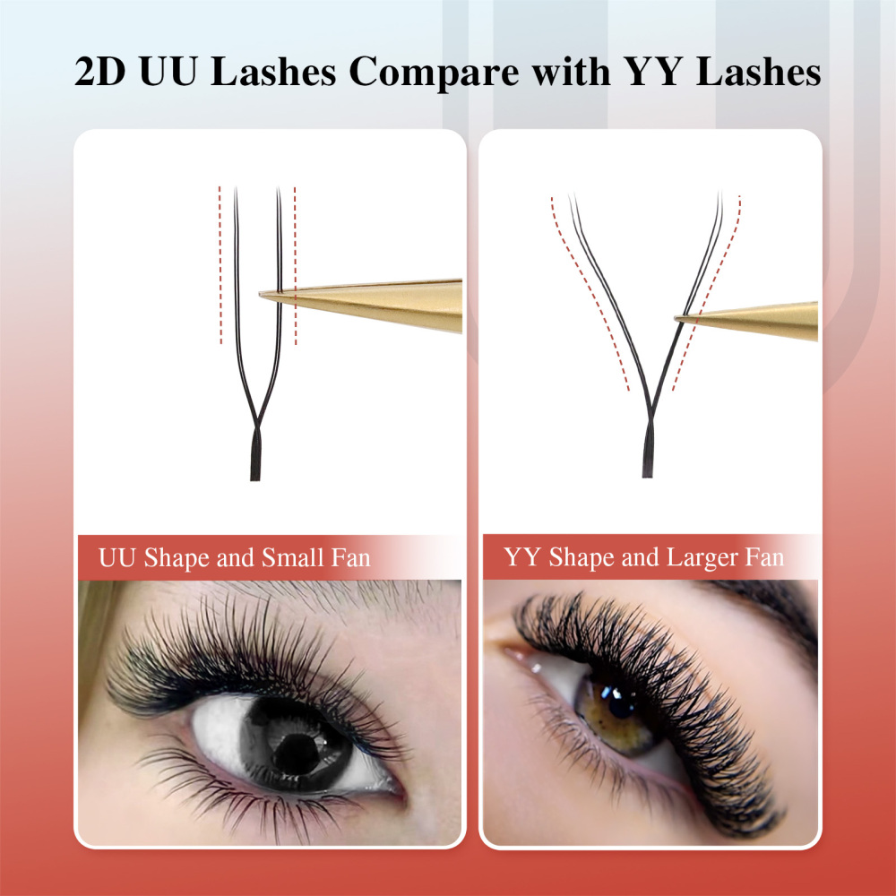NAGARAKU 2D YY UU Eyelash Extension 54 Lines Big Capacity