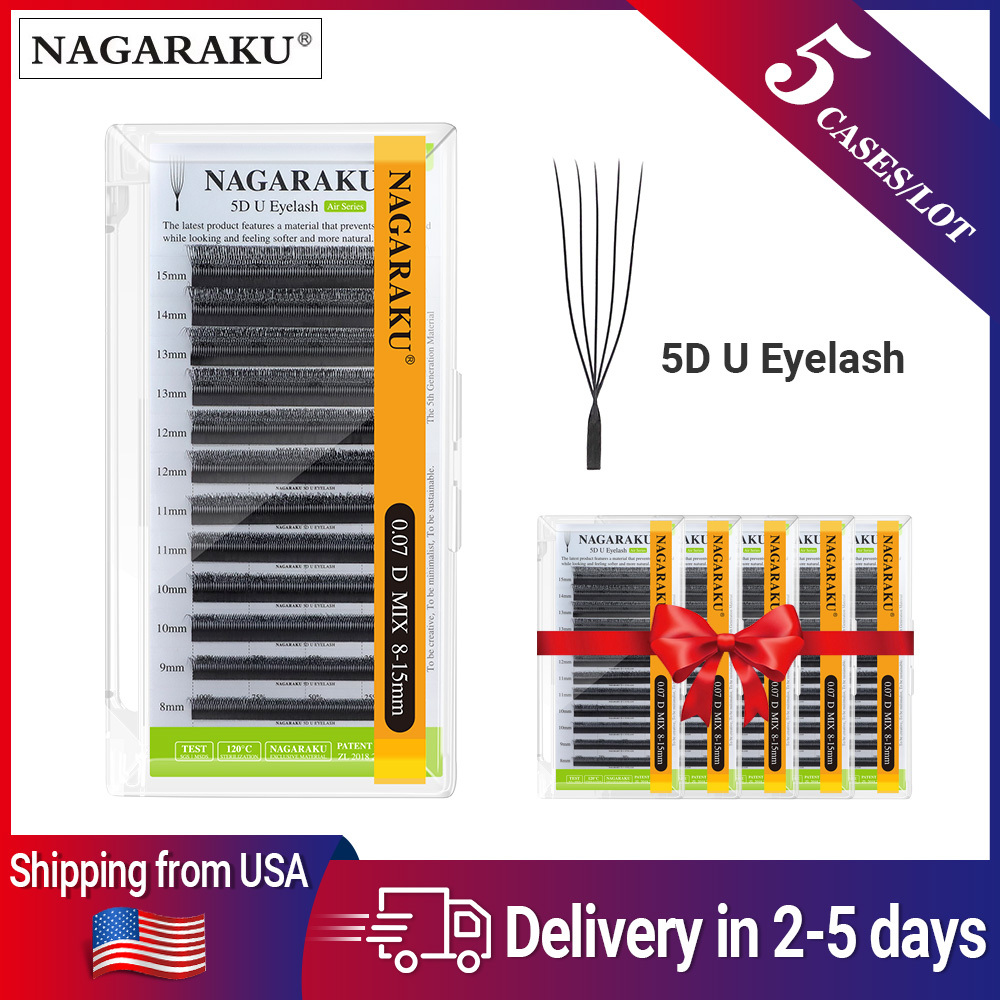 NAGARAKU NAGARAKU Fast Shipping From USA 2D/3D UU / 5D U Eyelash Extension