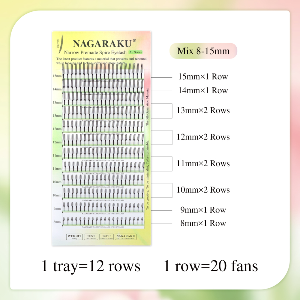 NAGARAKU Narrow Spire Eyelash Extension