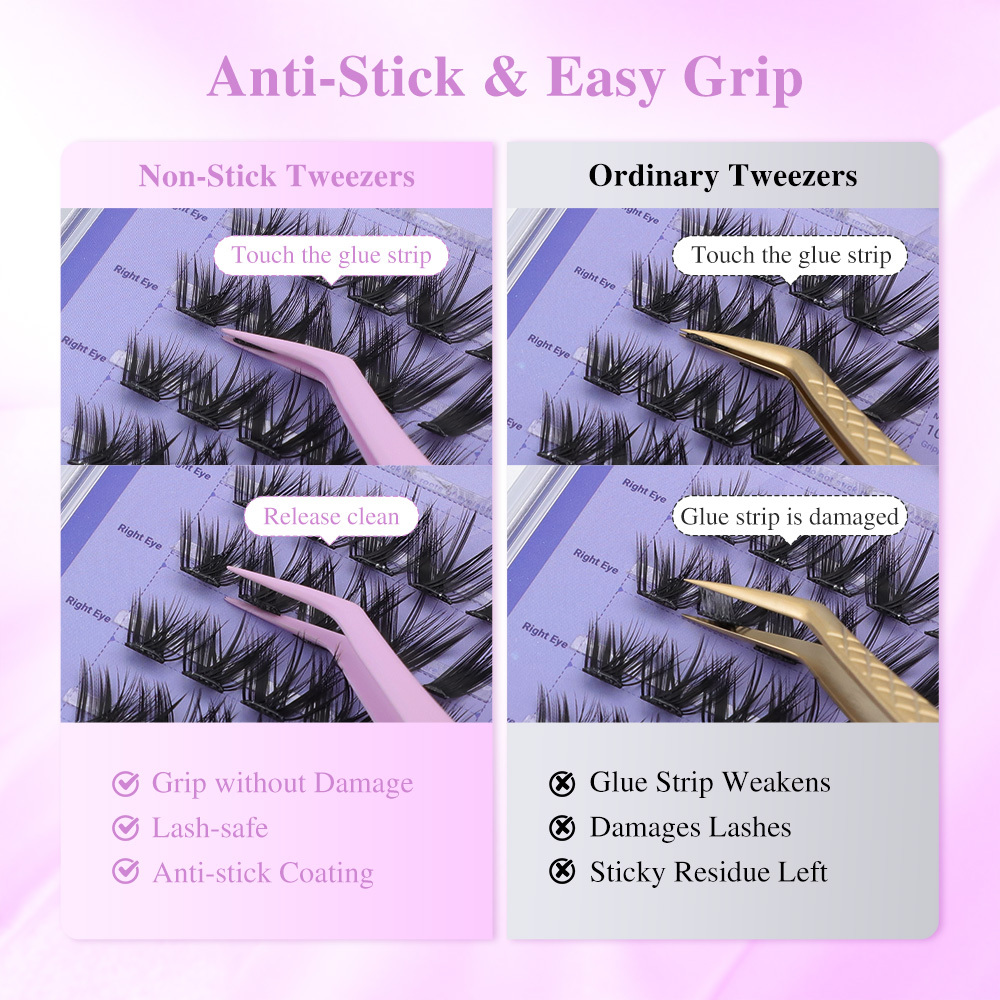 NAGARAKU Non-Stick Tweezers for DIY False Eyelashes NS-01