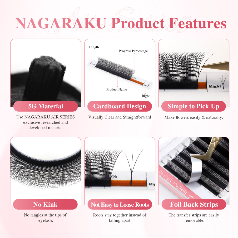 NAGARAKU Air Series Flying 2D YY/3D W Eyelash Extension
