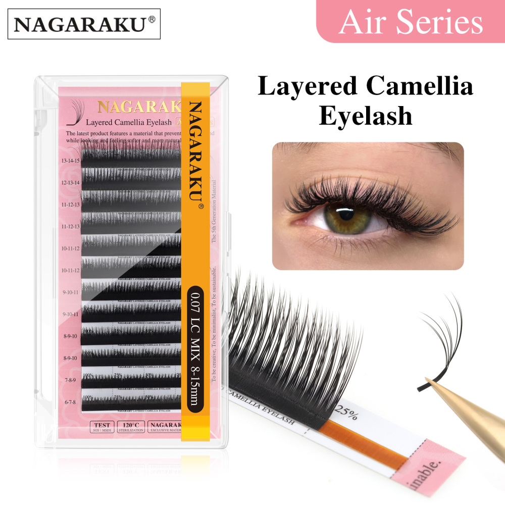 NAGARAKU Layered Camellia Multi-curls Layers Eyelash