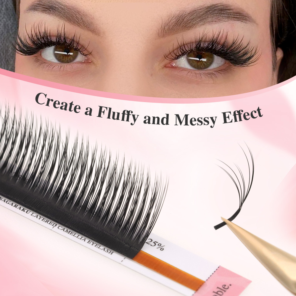 NAGARAKU Layered Camellia Multi-curls Layers Eyelash