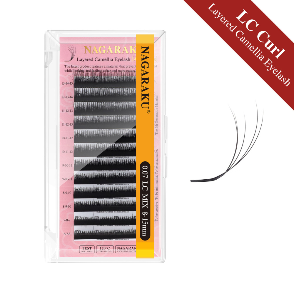 NAGARAKU Layered Camellia Multi-curls Layers Eyelash