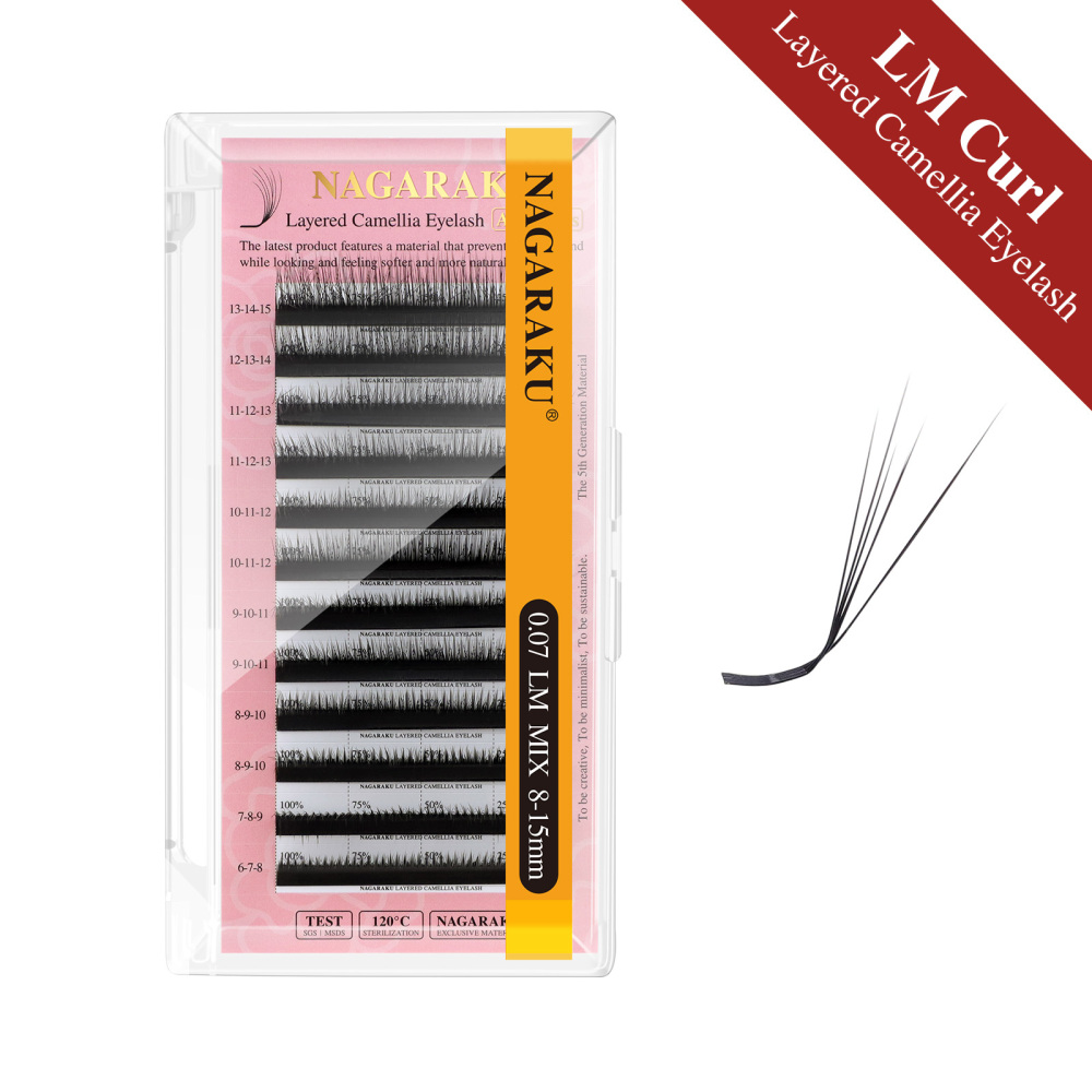 NAGARAKU Layered Camellia Multi-curls Layers Eyelash