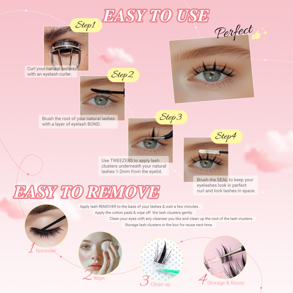 NAGARAKU DIY Cluster Lashes Cloud Series New Trend Shape
