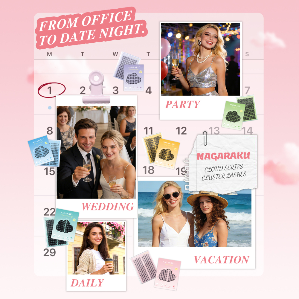 NAGARAKU DIY Cluster Lashes Cloud Series New Trend Shape