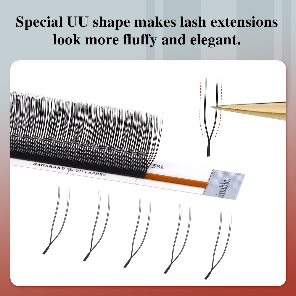 NAGARAKU U-Shaped 2D UU Eyelash Extension