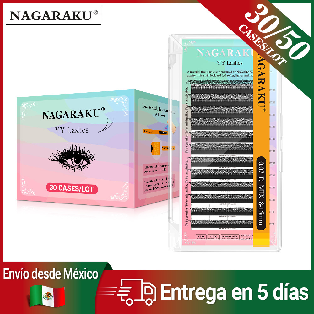 NAGARAKU Fast Mexico Shipping 30 / 50 Trays YY Eyelash Extension Ship From Mexico