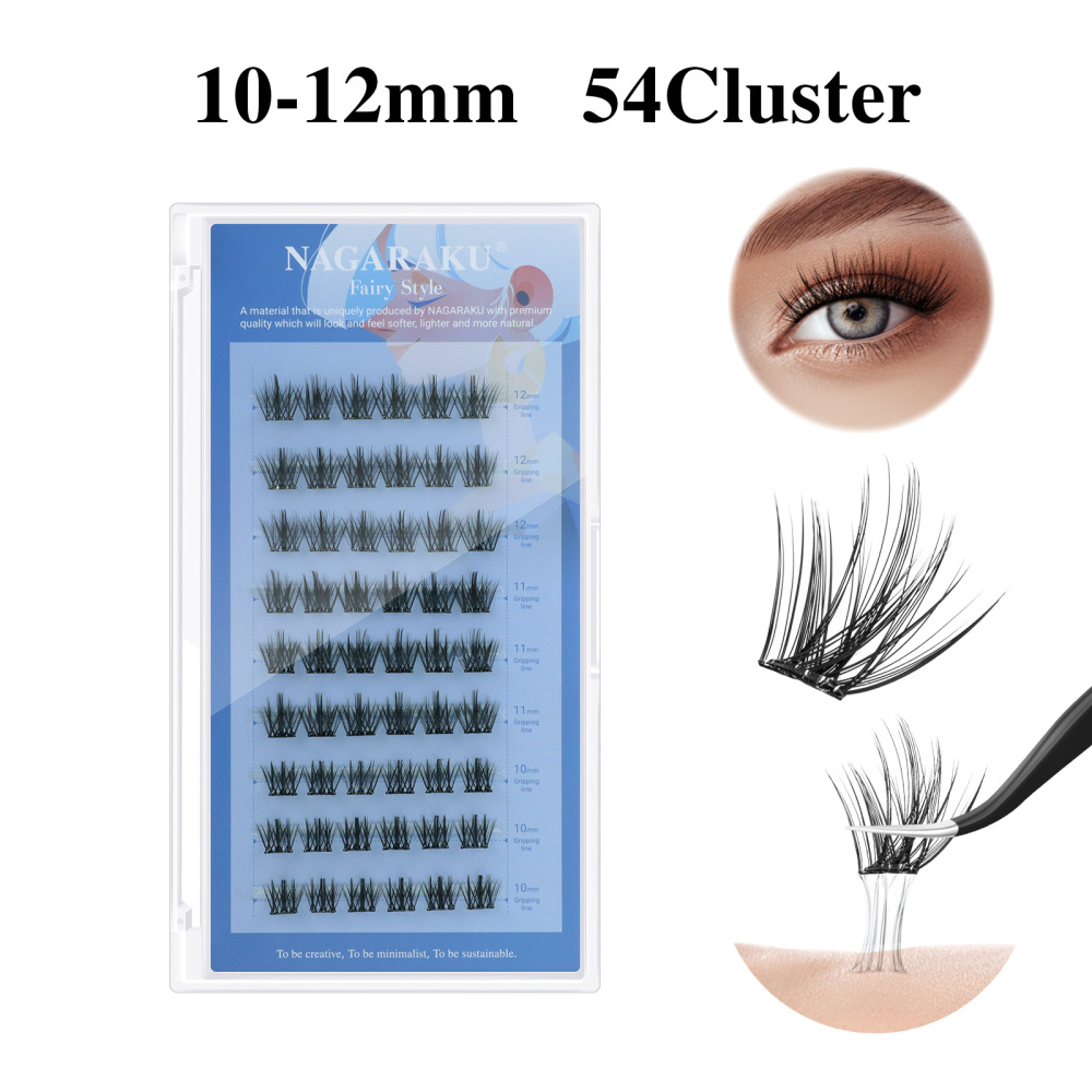 NAGARAKU  Self Adhesive DIY Cluster Lashes Tweezers Included