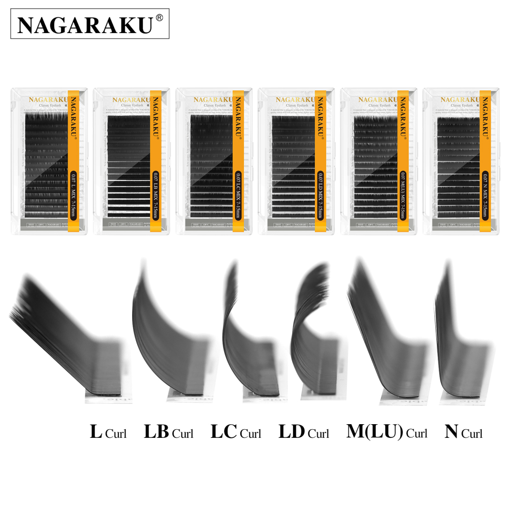 NAGARAKU Special Curls M L N LC LD Curls Classic Individual Eyelashes