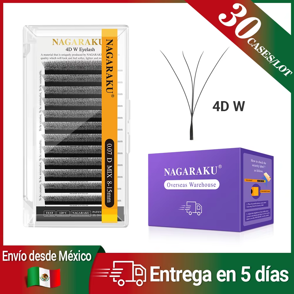 NAGARAKU Fast Shipping From Mexico 30 Trays 3/4/5/6 D W Lashes