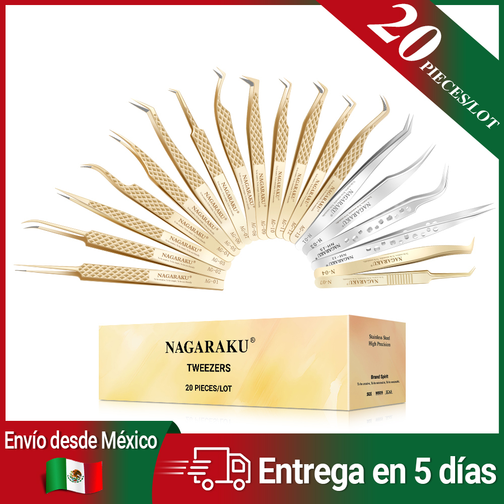 NAGARAKU Fast Shipping From Mexico 20 Pieces Lot Tweezers