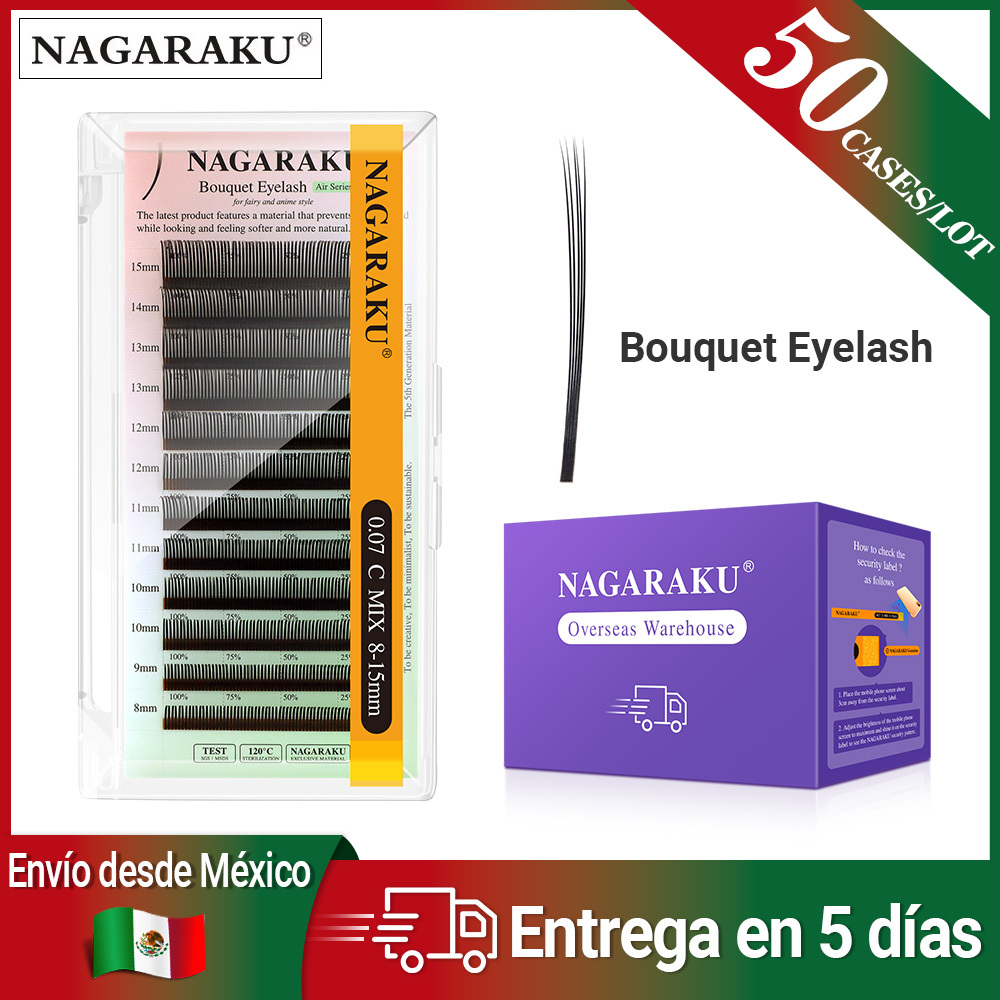 NAGARAKU Fast Shipping From Mexico 50 Cases Bouquet Eyelash Extension