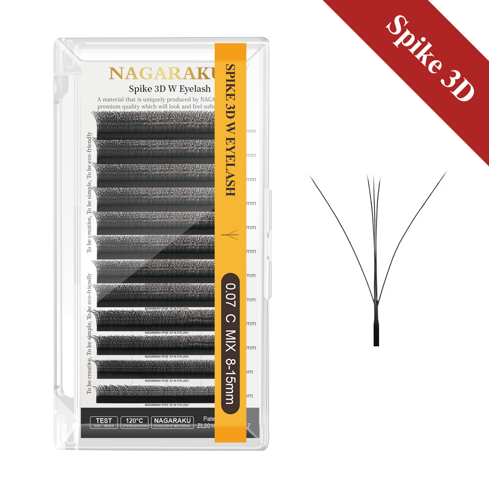 NAGARAKU Double Tips 3D 4D 5D W Spike 3D W Eyelash Extension