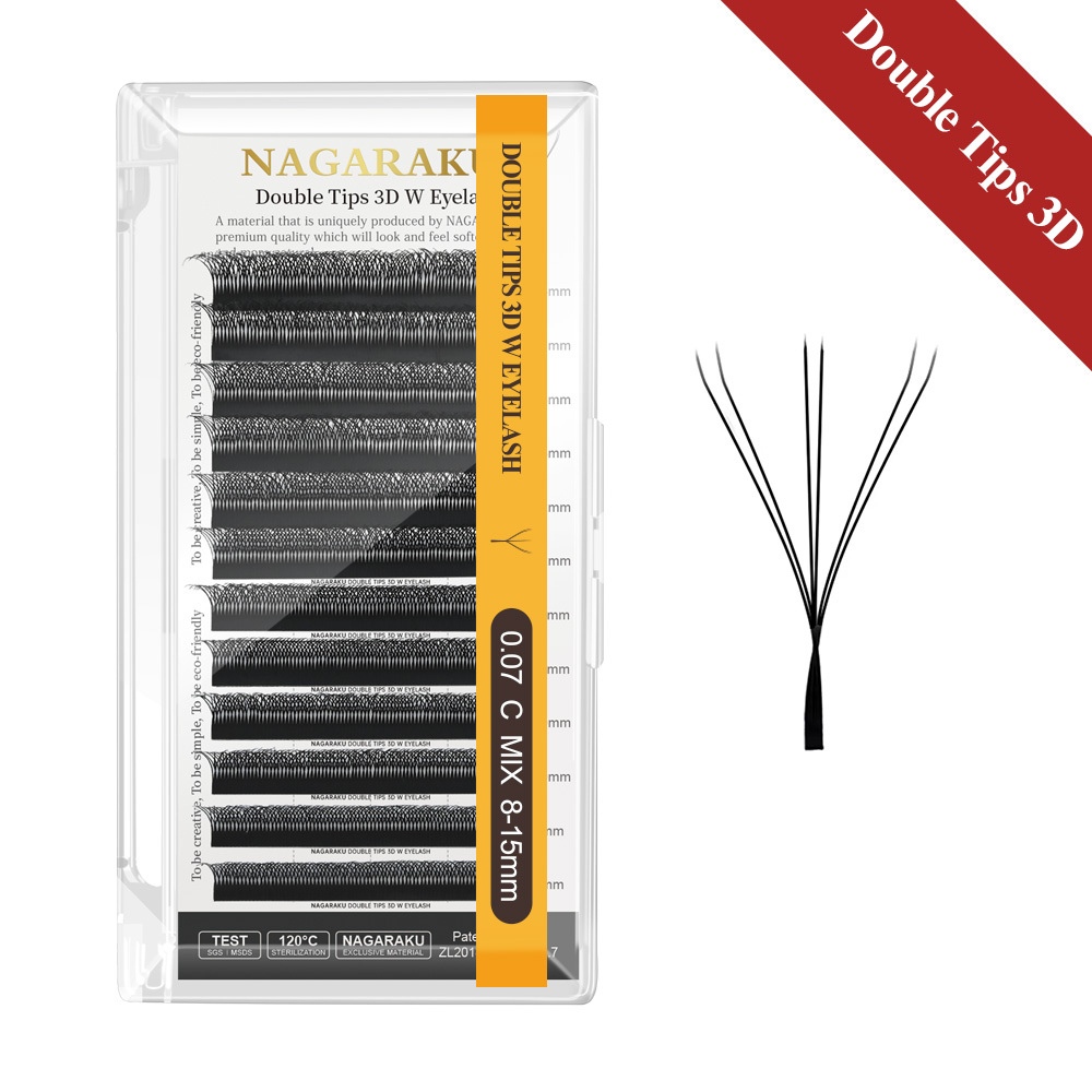 NAGARAKU Double Tips 3D 4D 5D W Spike 3D W Eyelash Extension