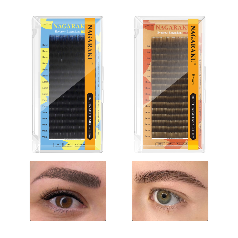 NAGARAKU Eyebrow Extensions Straight Fiber