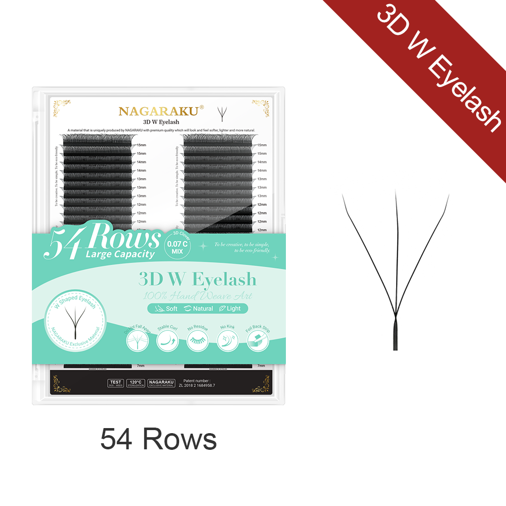 NAGARAKU 3D 4D 5D W Eyelash Extension 54 Rows Big Capacity