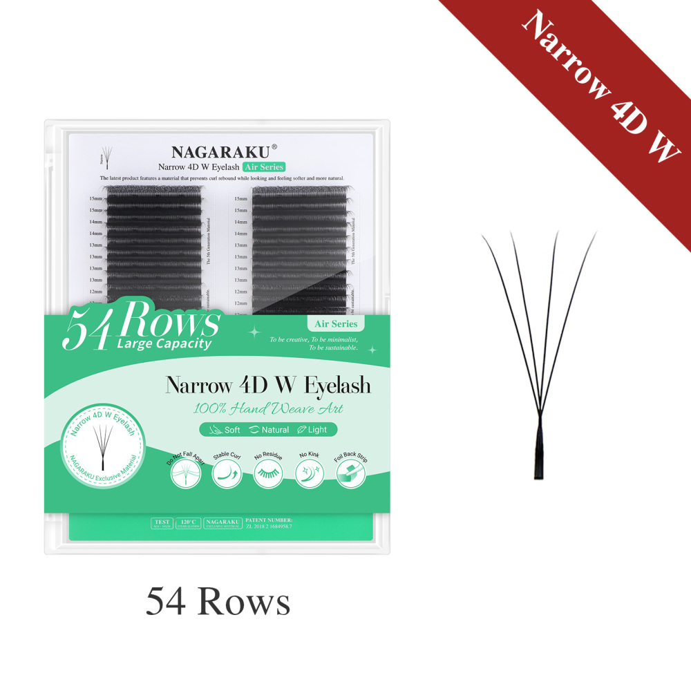 NAGARAKU 3D 4D 5D W Eyelash Extension 54 Rows Big Capacity