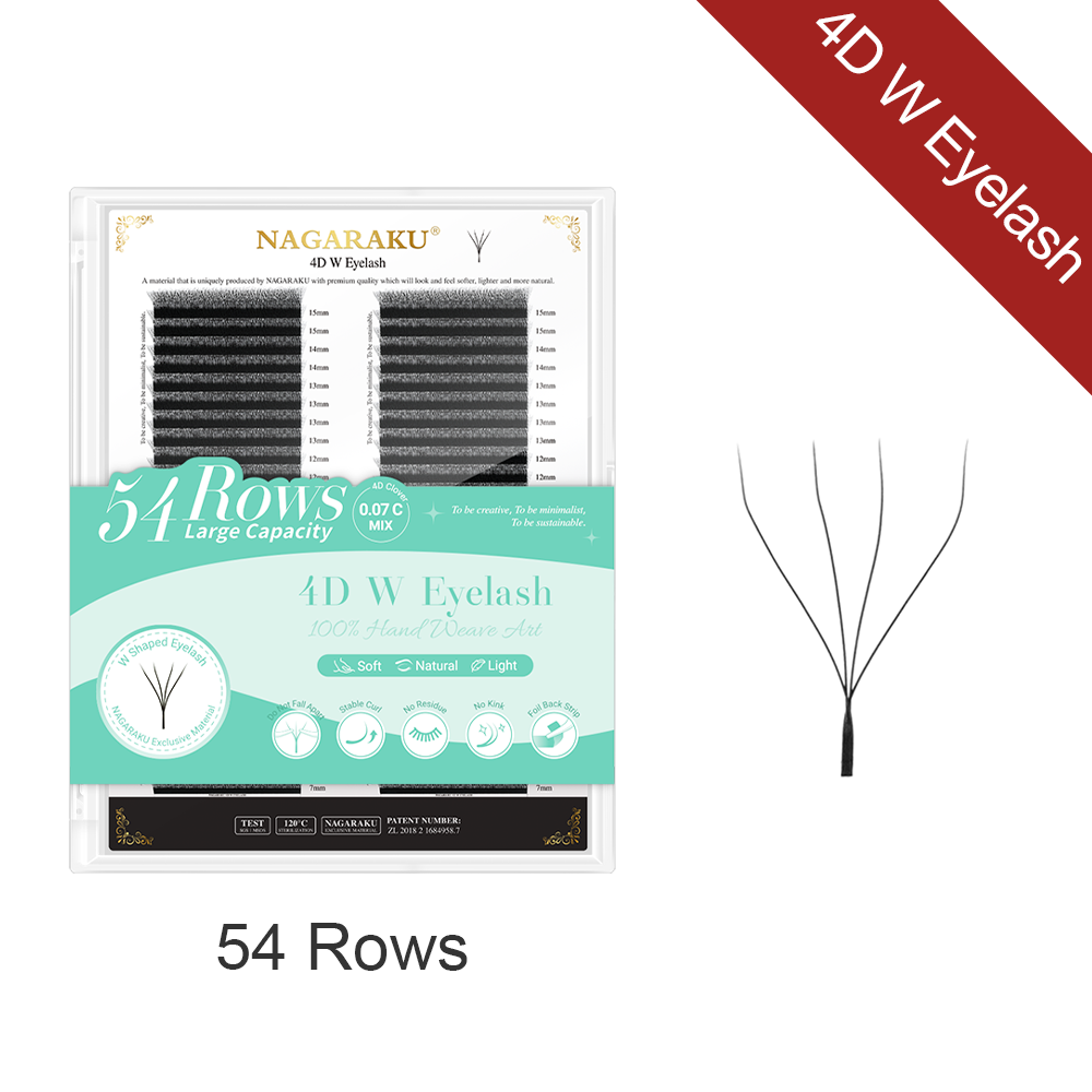NAGARAKU 3D 4D 5D W Eyelash Extension 54 Rows Big Capacity