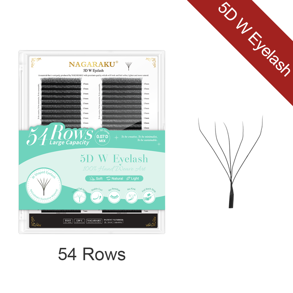 NAGARAKU 3D 4D 5D W Eyelash Extension 54 Rows Big Capacity