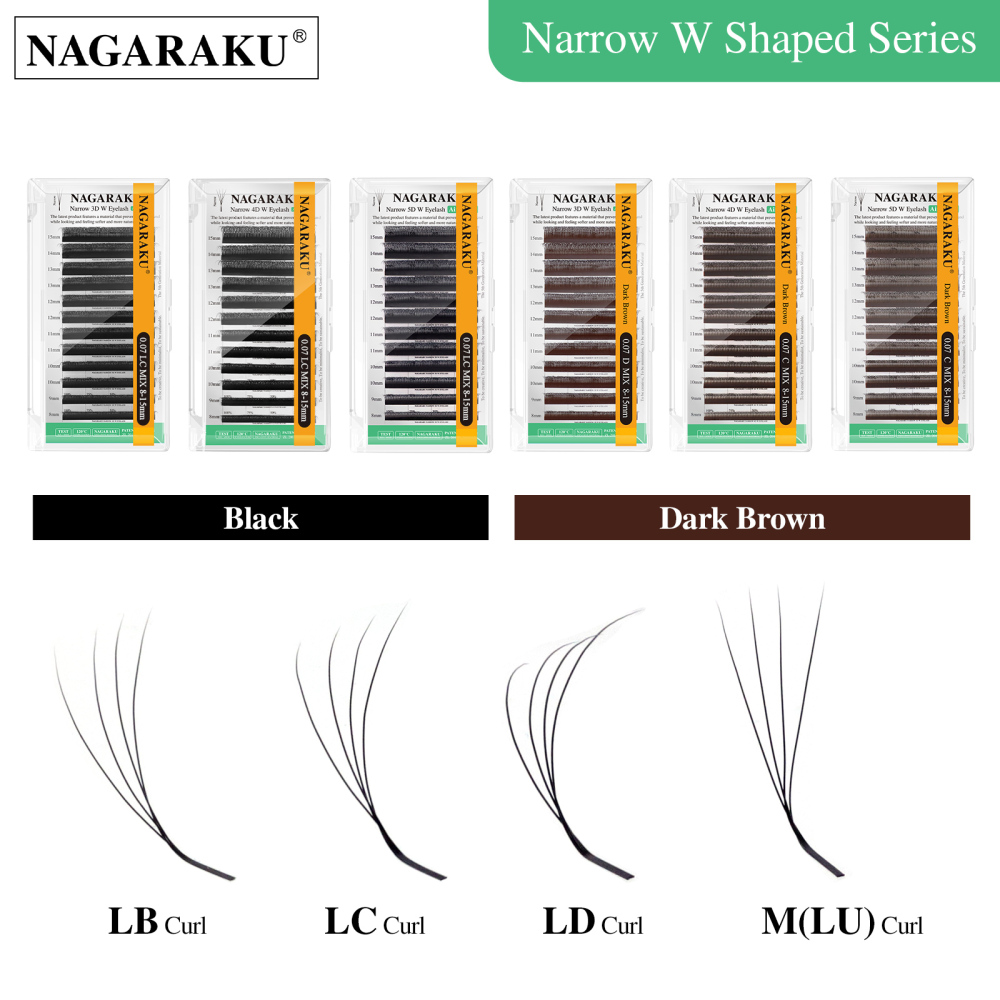 NAGARAKU Narrow 3D/4D/5D W Eyelash Extension