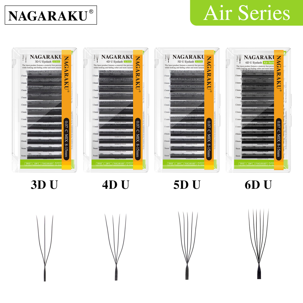 NAGARAKU 3D 4D 5D 6D U Shaped Eyelash Extension