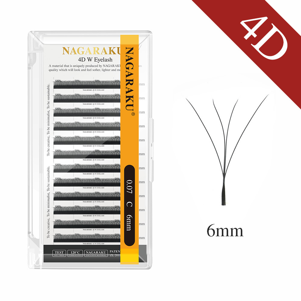 NAGARAKU 2D YY 3D / 4D W Eyelash Extension 6mm 7mm