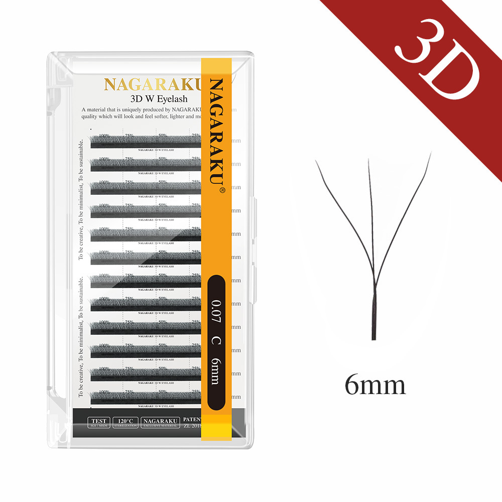 NAGARAKU 2D YY 3D / 4D W Eyelash Extension 6mm 7mm
