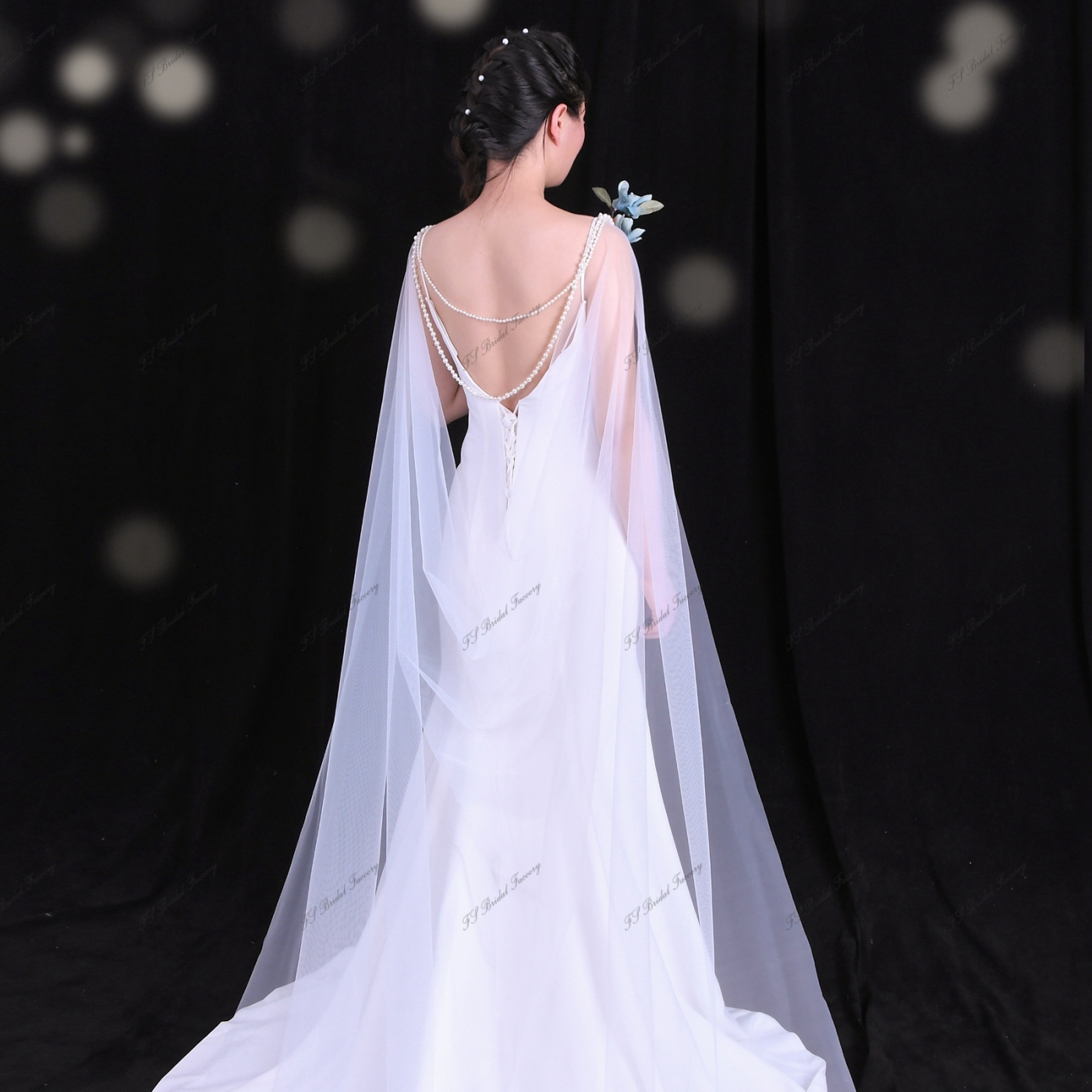 Pearl Long Capes for Wedding dresses